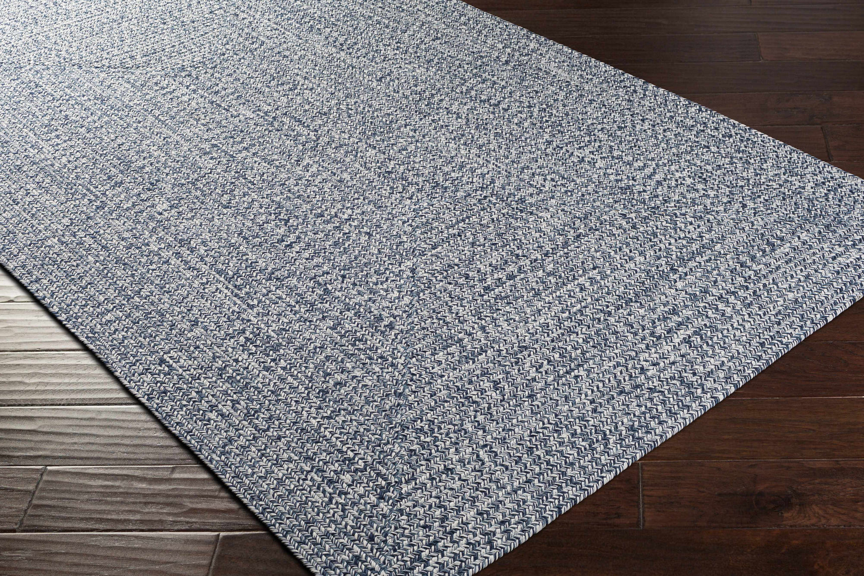 Blue Braided Faux Jute Outdoor Rug - Ornate Home