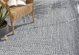 Blue Braided Faux Jute Outdoor Rug - Ornate Home