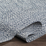 Blue Braided Faux Jute Outdoor Rug - Ornate Home