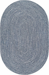 Blue Braided Faux Jute Outdoor Rug - Ornate Home