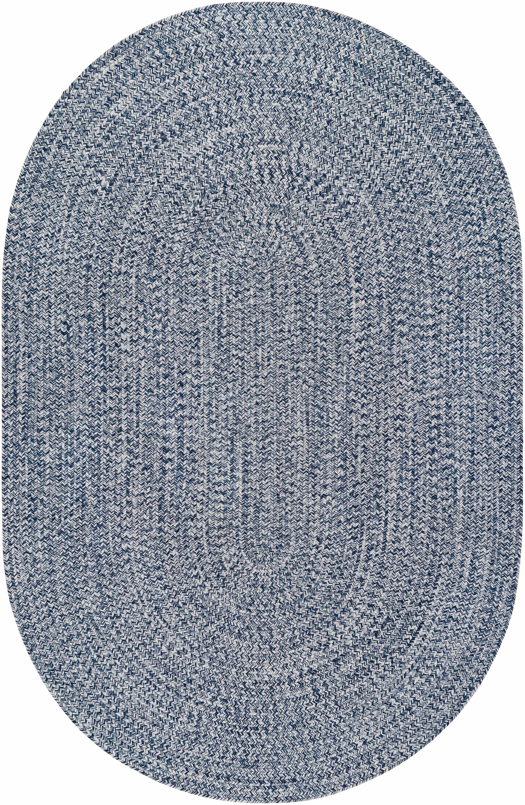 Blue Braided Faux Jute Outdoor Rug - Ornate Home