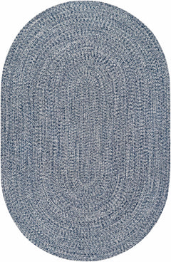 Blue Braided Faux Jute Outdoor Rug - Ornate Home