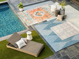 Blue Braided Faux Jute Outdoor Rug - Ornate Home