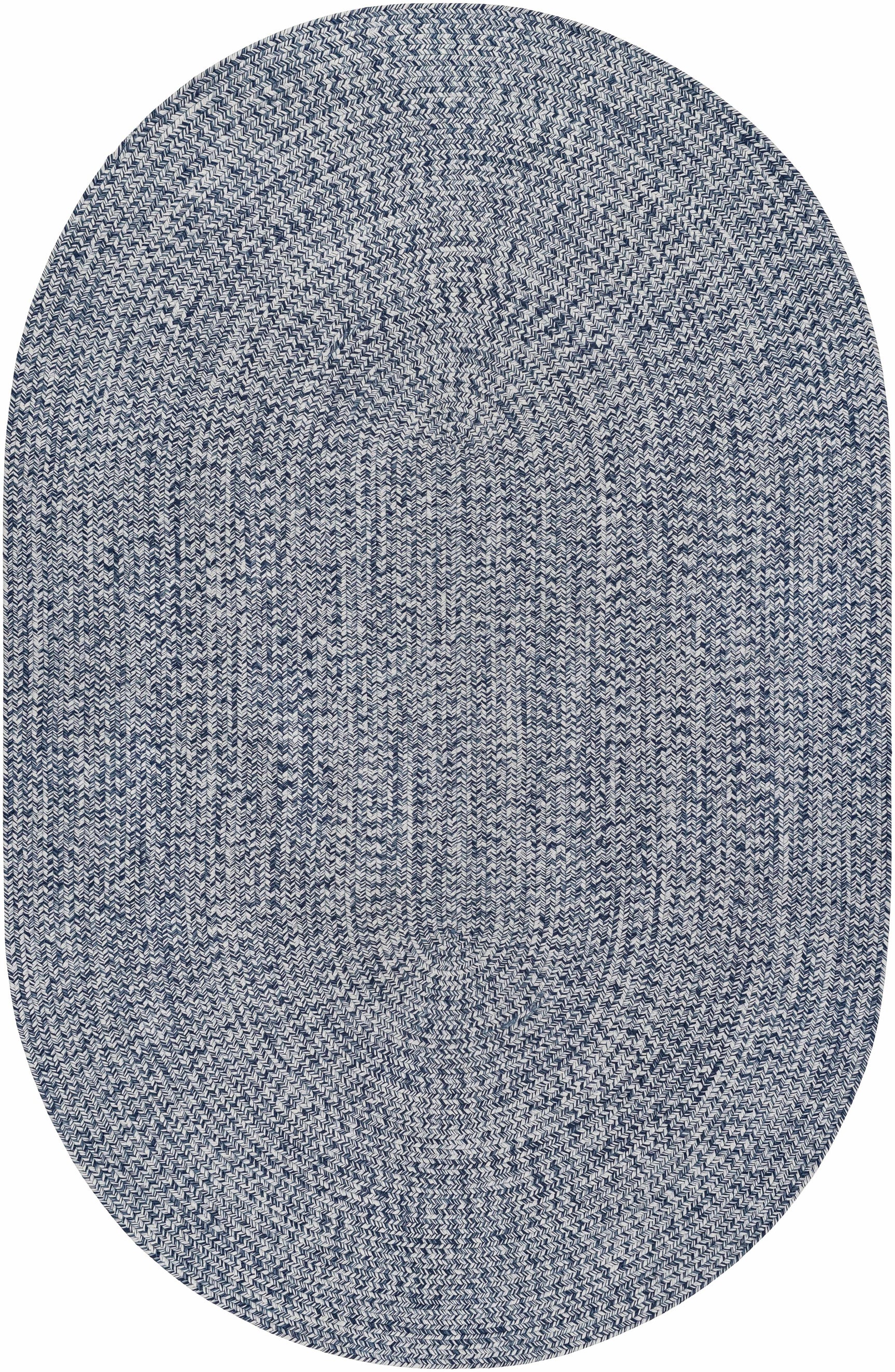 Blue Braided Faux Jute Outdoor Rug - Ornate Home