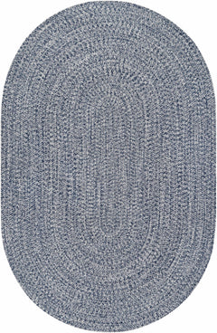 Blue Braided Faux Jute Outdoor Rug - Ornate Home