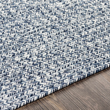 Blue Braided Faux Jute Rug - Ornate Home