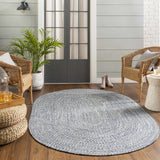 Blue Braided Faux Jute Rug - Ornate Home