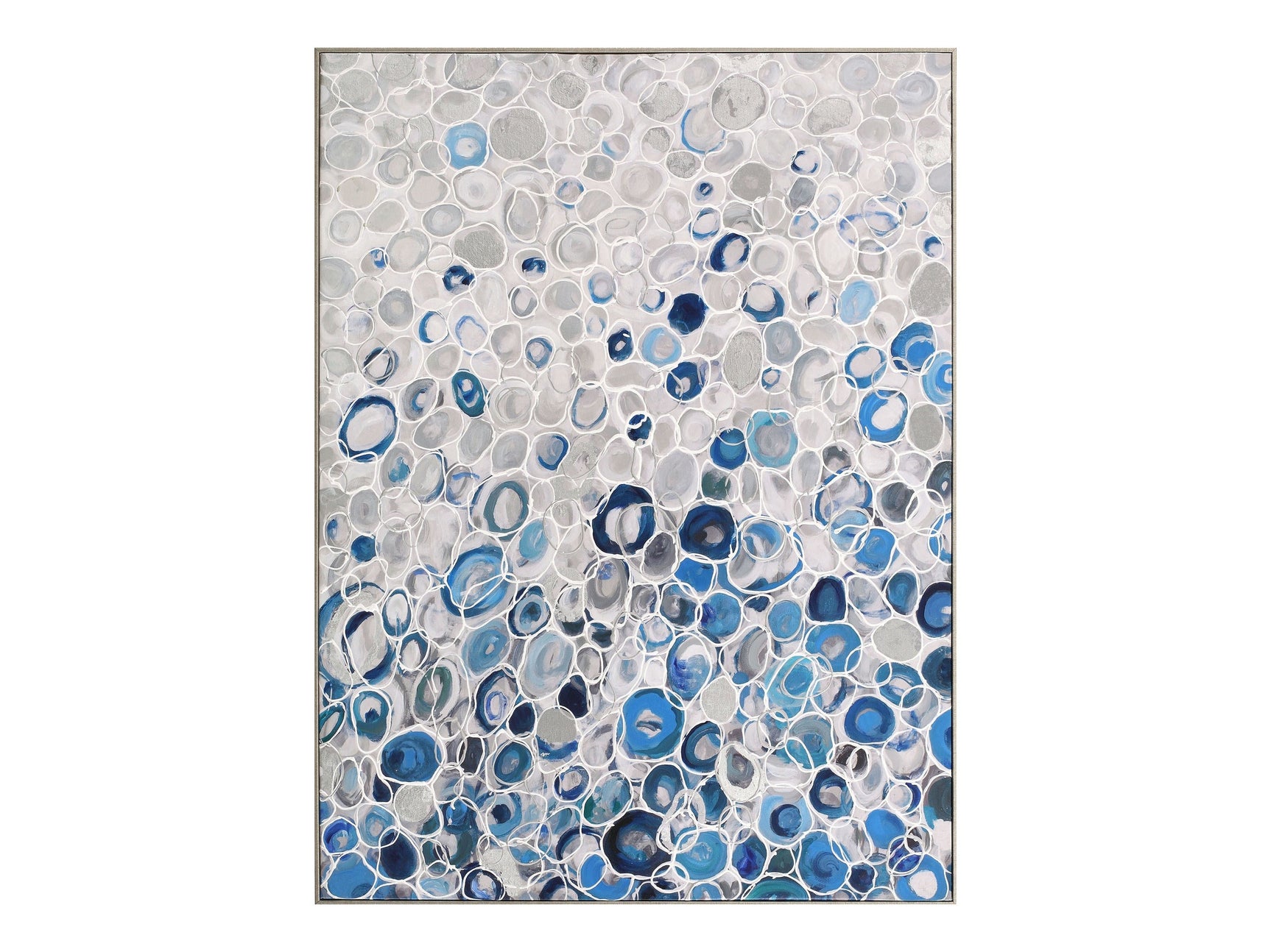Blue Bubbles Multi Color Wall Decor - Ornate Home
