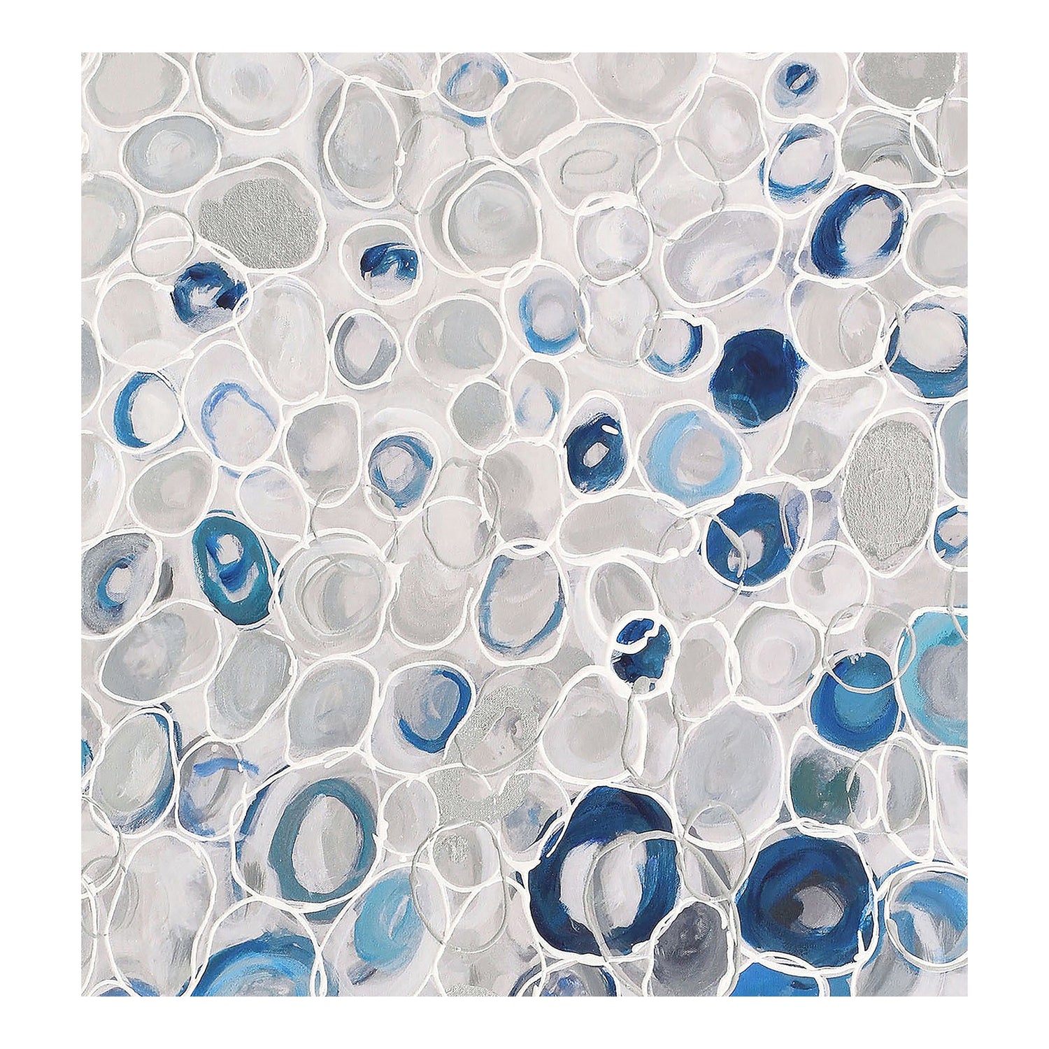 Blue Bubbles Multi Color Wall Decor - Ornate Home