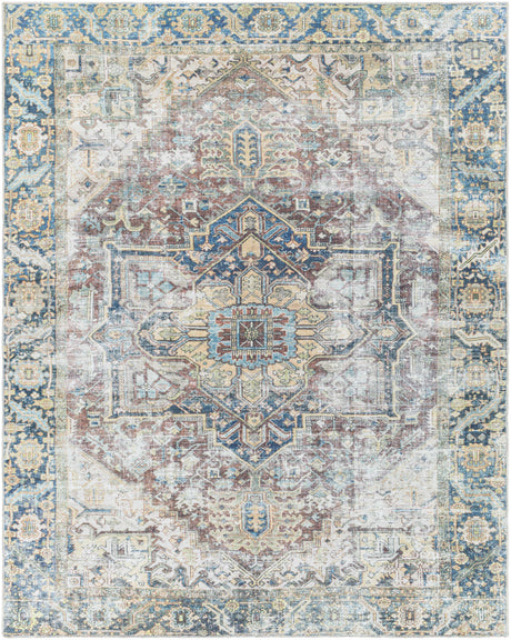 Blue Catigpian Distressed Washable Area Rug - Clearance - Ornate Home