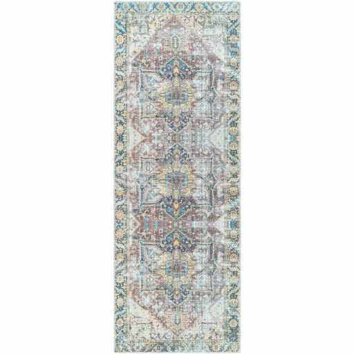 Blue Catigpian Distressed Washable Area Rug - Clearance - Ornate Home