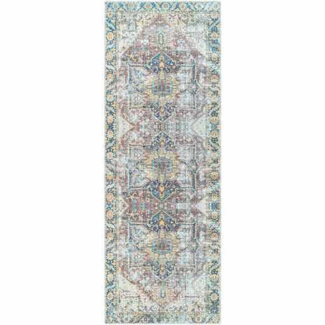 Blue Catigpian Distressed Washable Area Rug - Clearance - Ornate Home