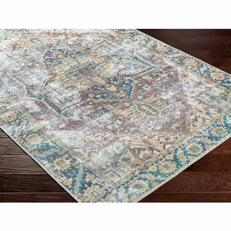 Blue Catigpian Distressed Washable Area Rug - Clearance - Ornate Home