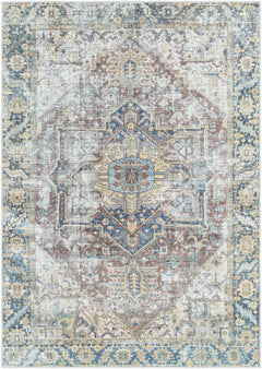 Blue Catigpian Distressed Washable Area Rug - Clearance - Ornate Home