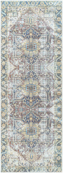 Blue Catigpian Distressed Washable Area Rug - Clearance - Ornate Home