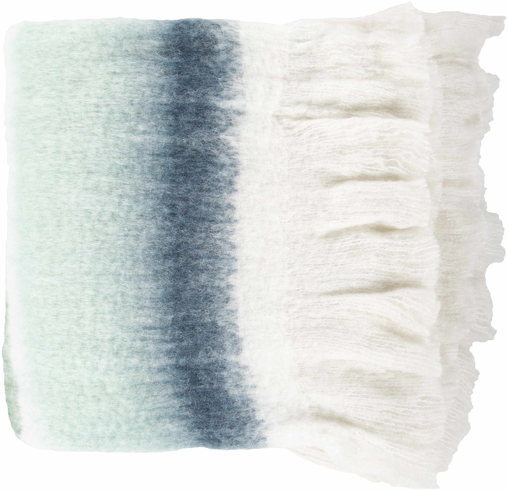 Blue Green White Fleece Throw Blanket - Ornate Home