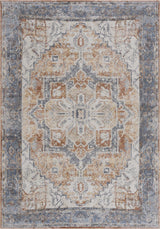 Blue Orange Hera Washable area rug - Clearance - Ornate Home