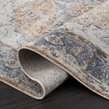 Blue Orange Hera Washable area rug - Clearance - Ornate Home