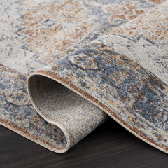 Blue Orange Hera Washable area rug - Clearance - Ornate Home