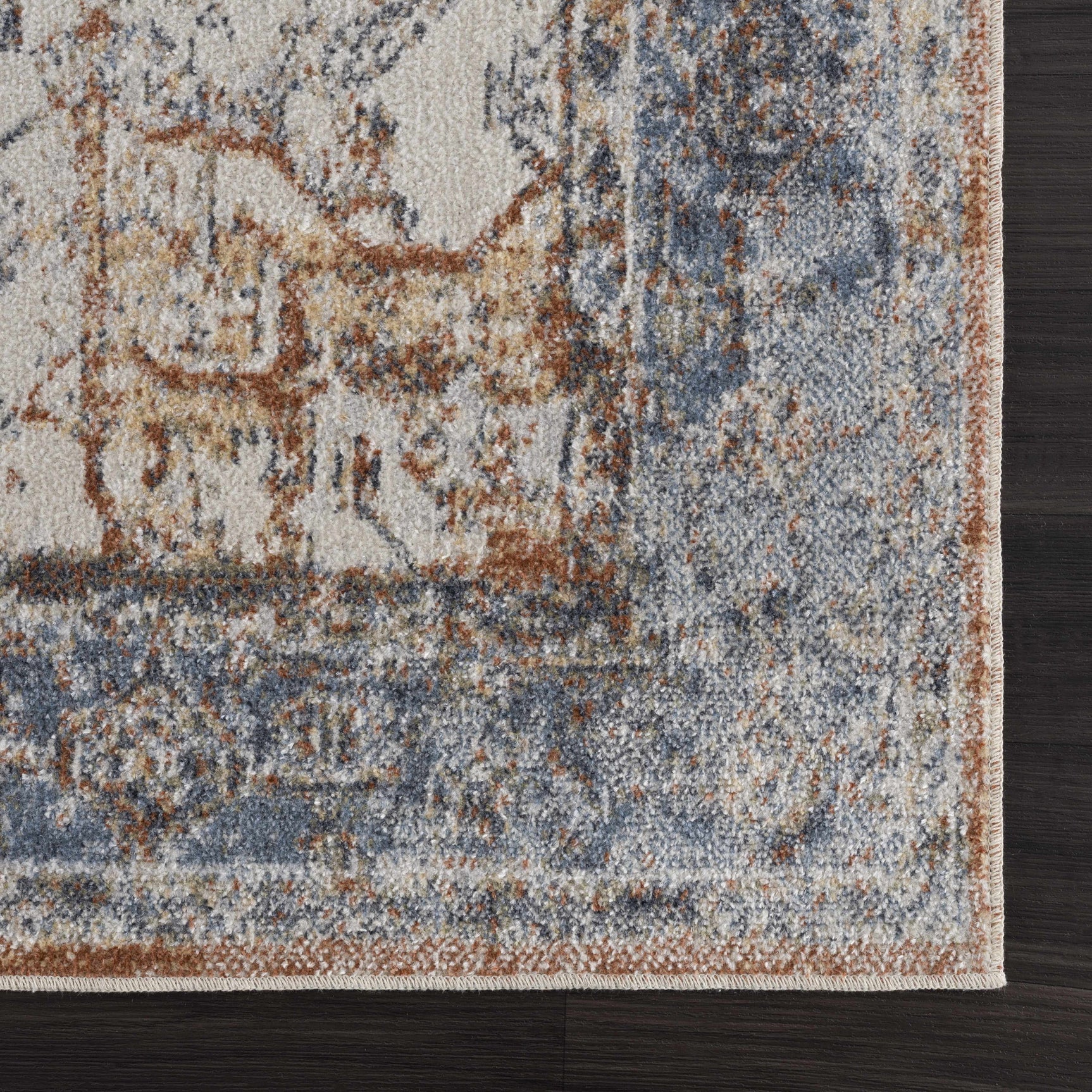 Blue Orange Hera Washable area rug - Clearance - Ornate Home