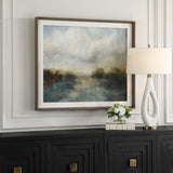Blue Reverie Multicolor Framed Abstract Lake Print - Ornate Home