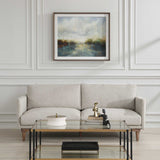Blue Reverie Multicolor Framed Abstract Lake Print - Ornate Home