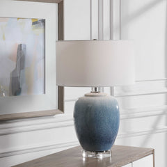 Blue Waters Blue Ceramic Table Lamp - Ornate Home