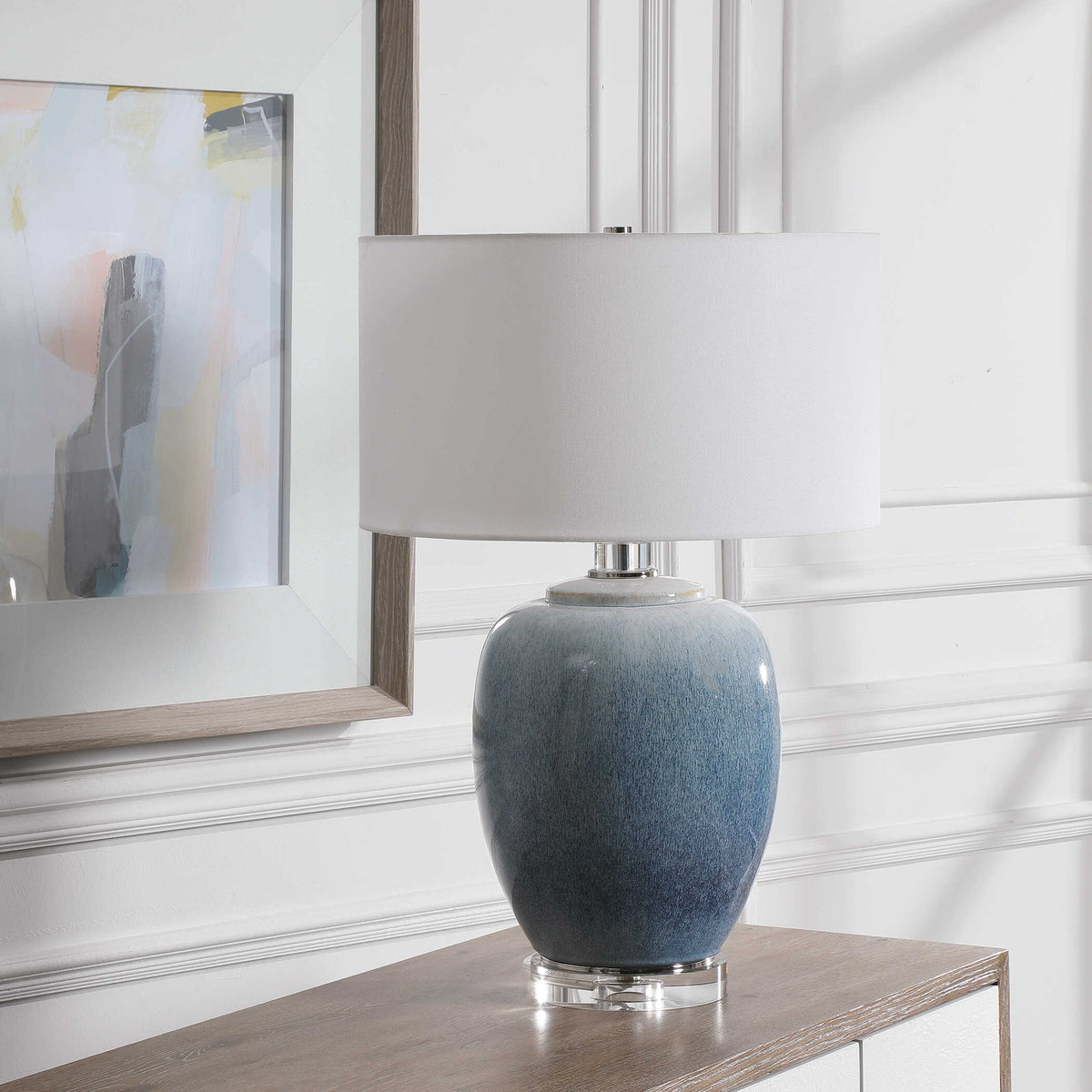 Blue Waters Blue Ceramic Table Lamp - Ornate Home