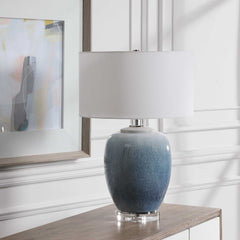 Blue Waters Blue Ceramic Table Lamp - Ornate Home