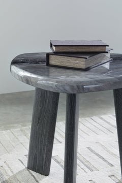 Bluebond Gray Faux Marble Coffee Table Set (Set of 3) - Ornate Home
