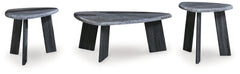 Bluebond Gray Faux Marble Coffee Table Set (Set of 3) - Ornate Home