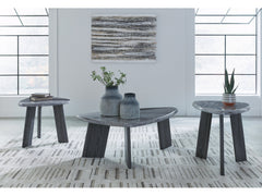 Bluebond Gray Faux Marble Coffee Table Set (Set of 3) - Ornate Home