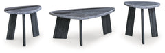 Bluebond Gray Faux Marble Coffee Table Set (Set of 3) - Ornate Home