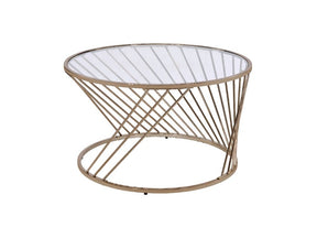 Bluelipe Champagne Metal & Glass Coffee Table - Ornate Home
