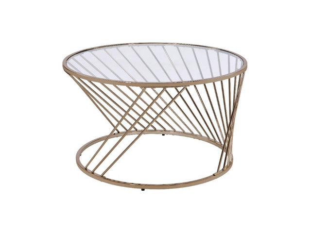 Bluelipe Champagne Metal & Glass Coffee Table - Ornate Home