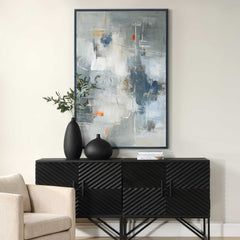 Blueprint Multicolor Hand Painted Modern Art - Ornate Home