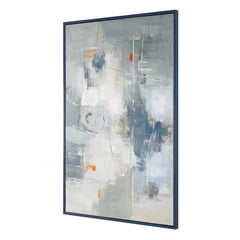 Blueprint Multicolor Hand Painted Modern Art - Ornate Home