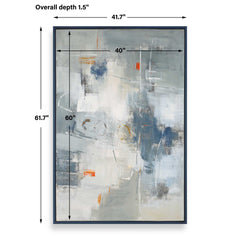 Blueprint Multicolor Hand Painted Modern Art - Ornate Home
