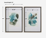 Blueprints Black/Blue/Gray Watercolor Prints (Set of 2) - Ornate Home