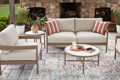 Bluff Trail Beige Love/Chairs/Tables Set (Set of 5) - Ornate Home
