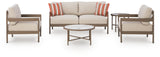 Bluff Trail Beige Love/Chairs/Tables Set (Set of 5) - Ornate Home