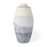 Blume Off-White/Gray Large Textured Vase - Ornate Home