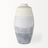 Blume Off-White/Gray Large Textured Vase - Ornate Home