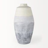 Blume Off-White/Gray Large Textured Vase - Ornate Home