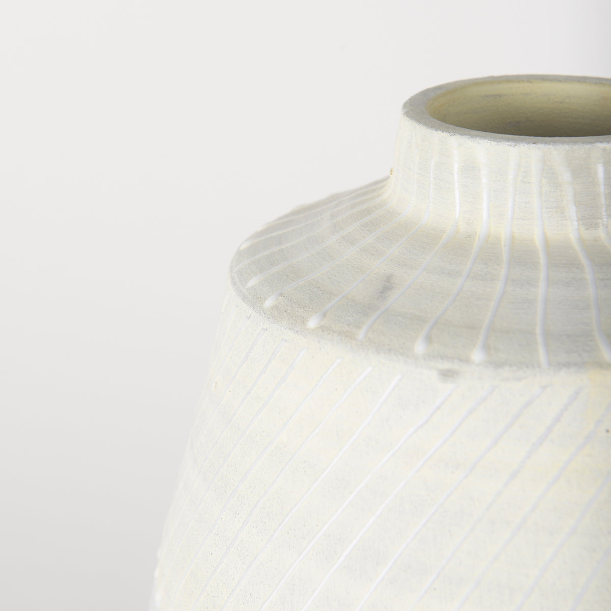 Blume Off-White/Gray Large Textured Vase - Ornate Home