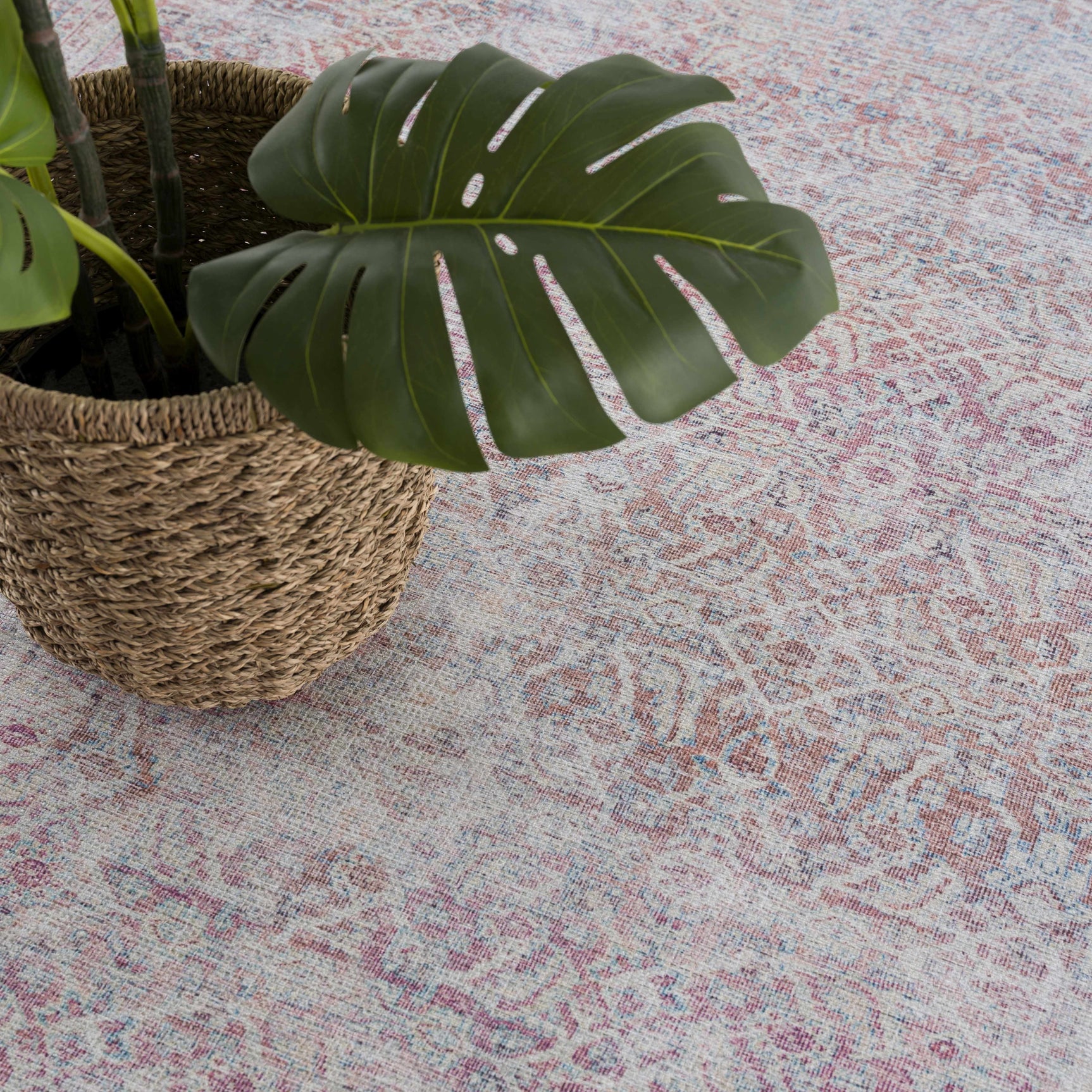 Blush Dare Faded Vintage Washable Rug - Promo - Ornate Home