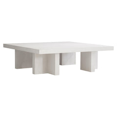 Blythe Sandblasted White Cocktail Table - Ornate Home