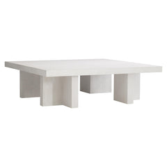 Blythe Sandblasted White Cocktail Table - Ornate Home