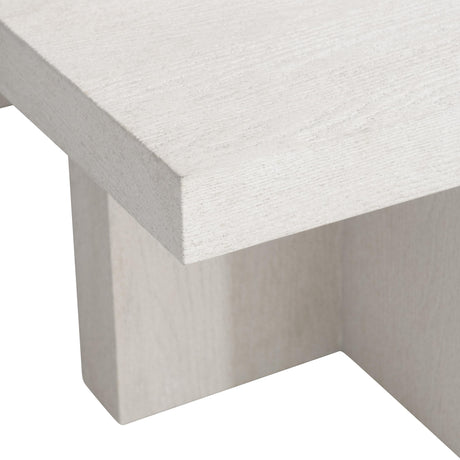 Blythe Sandblasted White Cocktail Table - Ornate Home