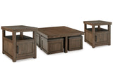 Boardernest Brown Coffee Table and 2 End Tables - Ornate Home